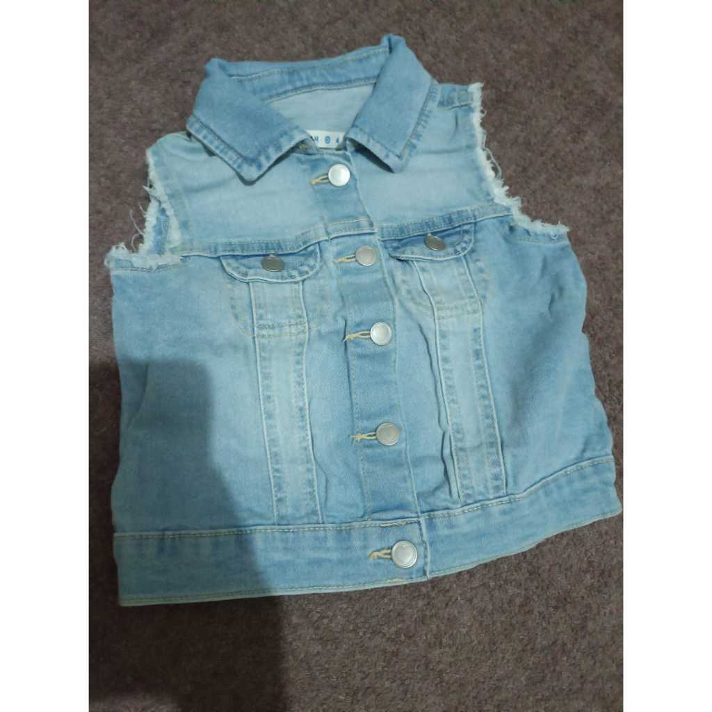 JAKET JEANS LENGAN BUNTUNG , ANAK CUTE GEMOY , SANGAT IMUT