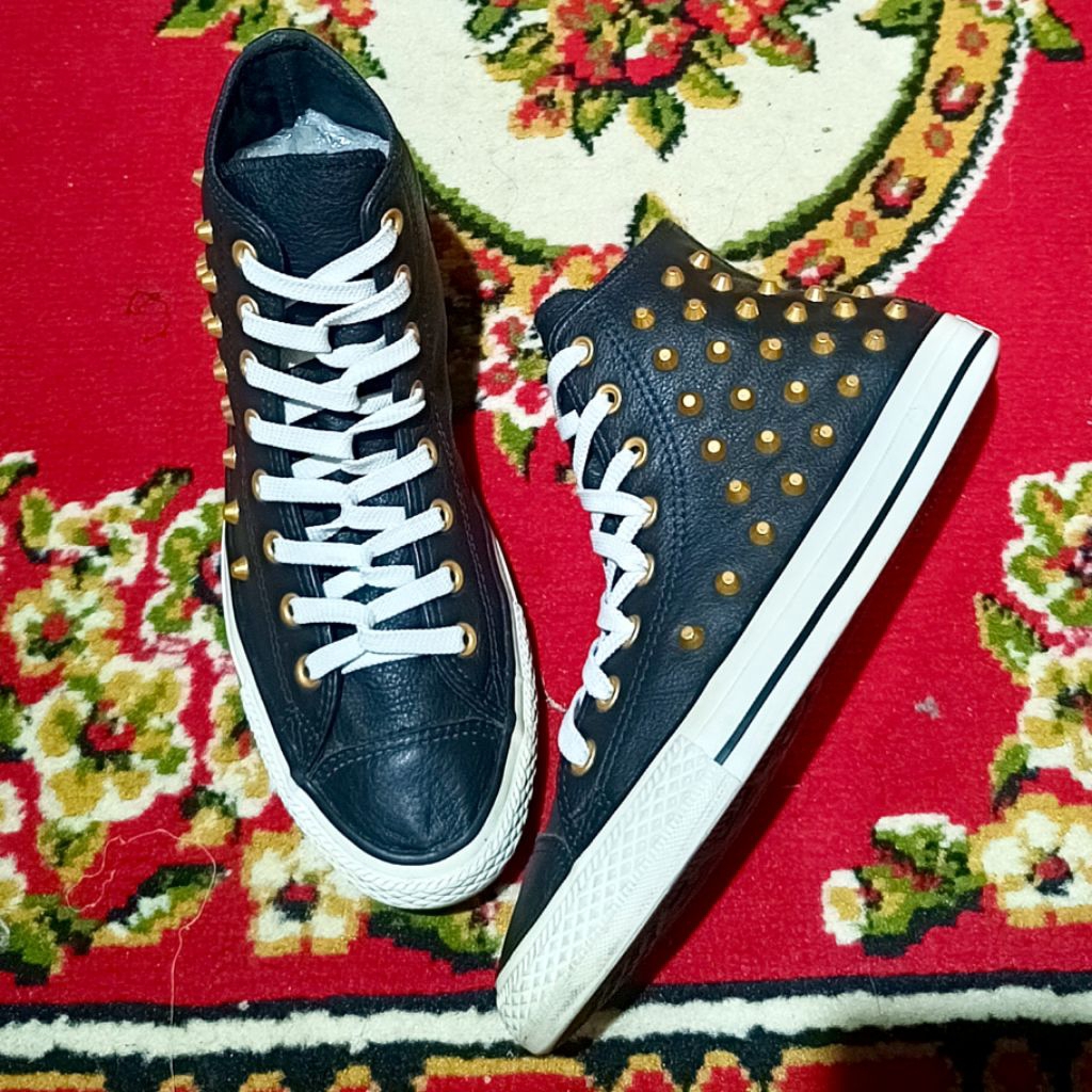 SALE 41-42 CONVERSE CTAS Limited Release Leather Kulit Studded Stone Gold Legacy VERY RARE dan LANGK