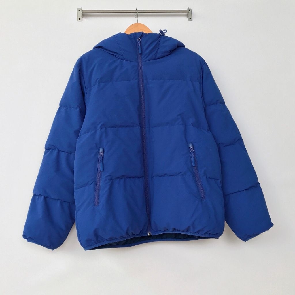 Jaket Puffer Padded GU By UNIQLO Biru Size L