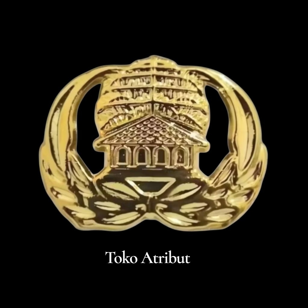 Pin korpri peniti.pin korpri bahan Kuningan eching dengan tempelan peniti