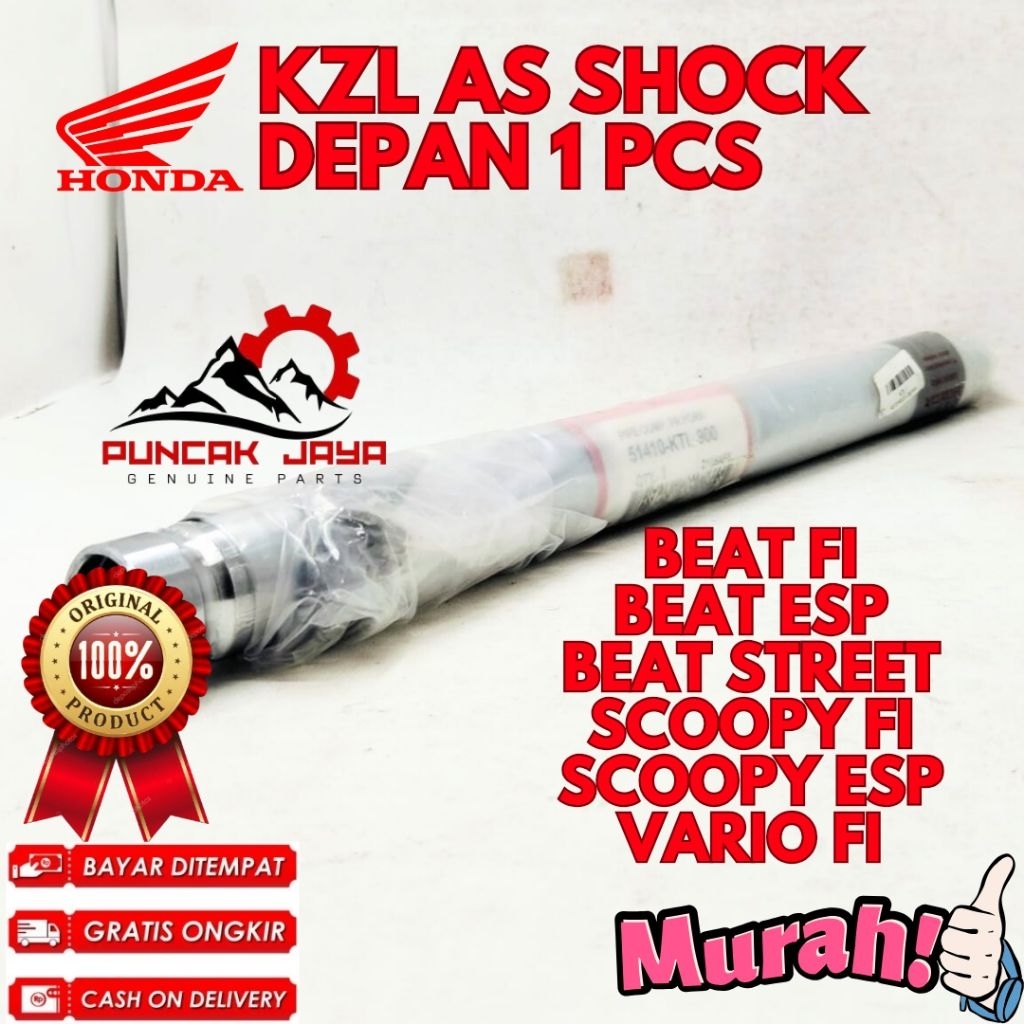 AS SHOCK DEPAN 1 PCS ORIGINAL HONDA KODE KZL, AS SHOCK DEPAN BEAT FI, AS SHOCK DEPAN BEAT ESP, AS SH