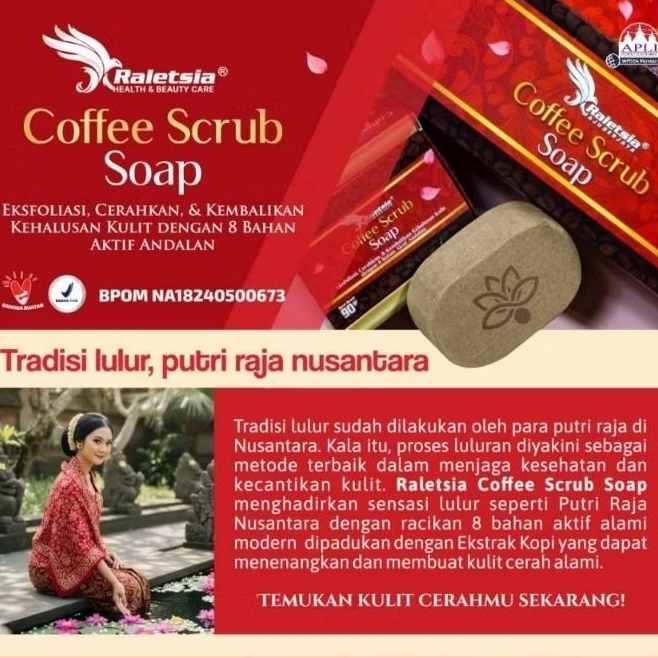 SABUN KOPI SKRUB RALETSIA COFFEE SCRUB SOAP