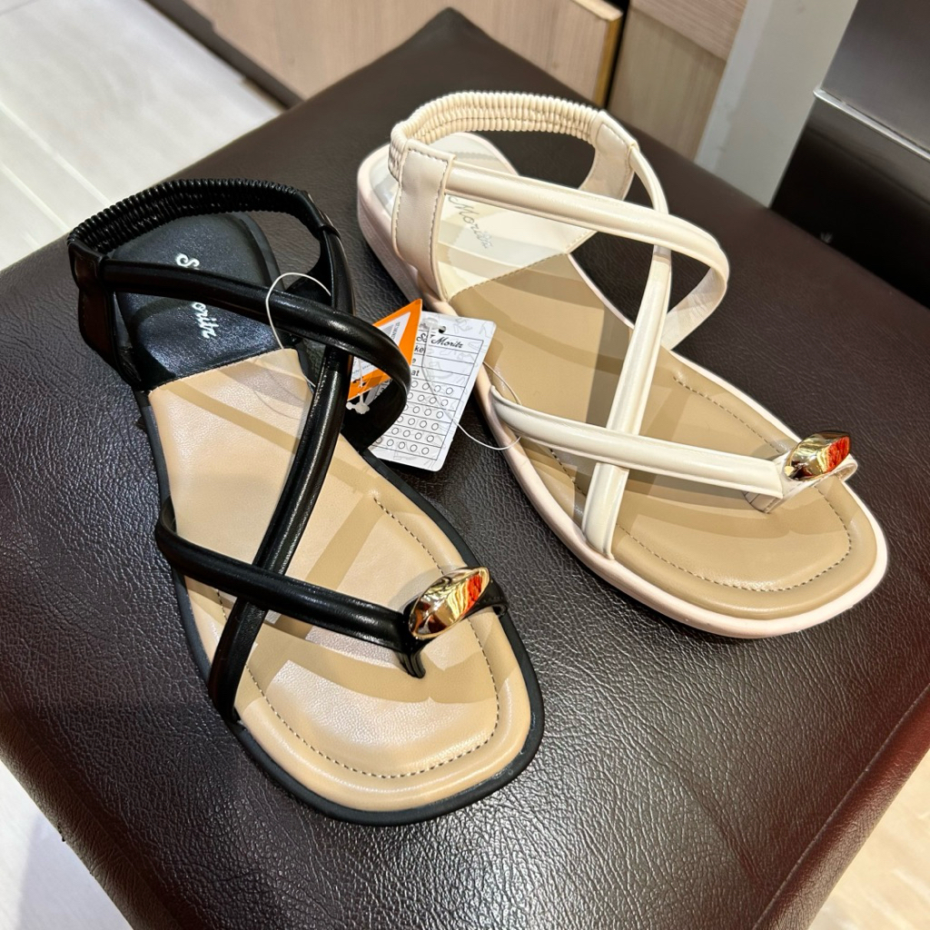 sandal tali wanita flat ST.MORITZ original