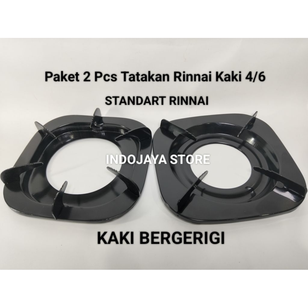 Paket 2 Pcs Tatakan Kompor Rinnai Kaki 4 / Kaki 6 Nampan Tungku Kompor Gas Dua 2 Tungku