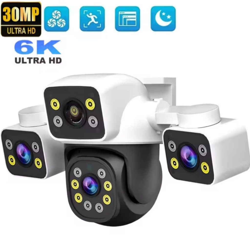 Aplikasi 390eyes cctv outdoor 3 lensa kamea komunikasi 2 arah suara CCTV wifi pantau jarak jauh deng