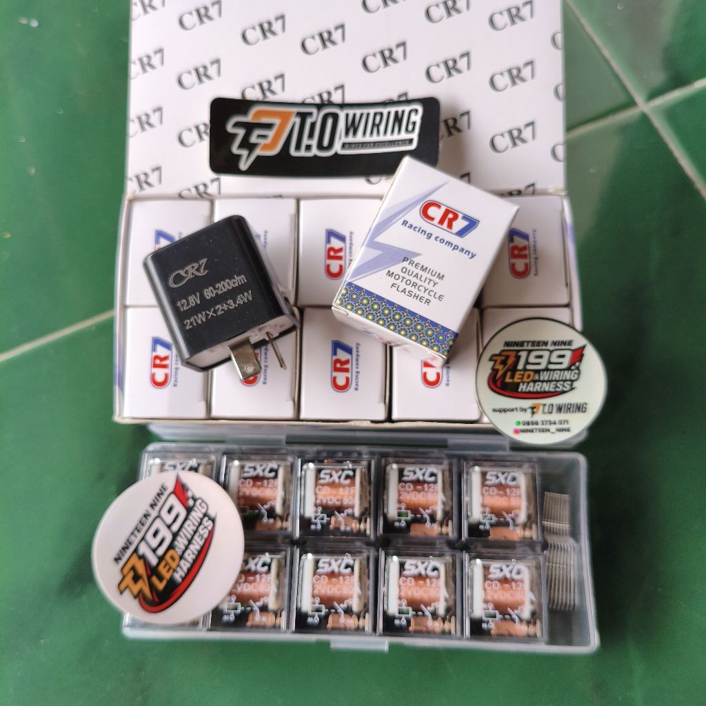 FLASHER CR7 SEIN LED DAN RELAY TRANSPARAN KAKI 4 SXC