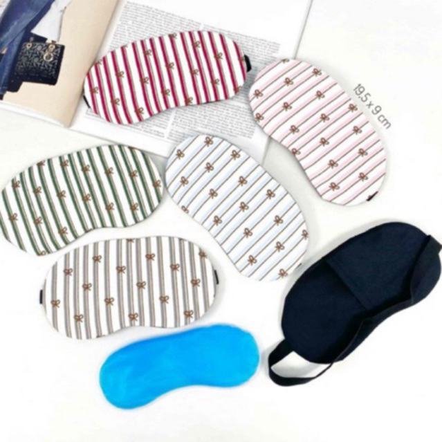 masker penutup mata gel travel karakter cartoon cute / penutup mata tidur