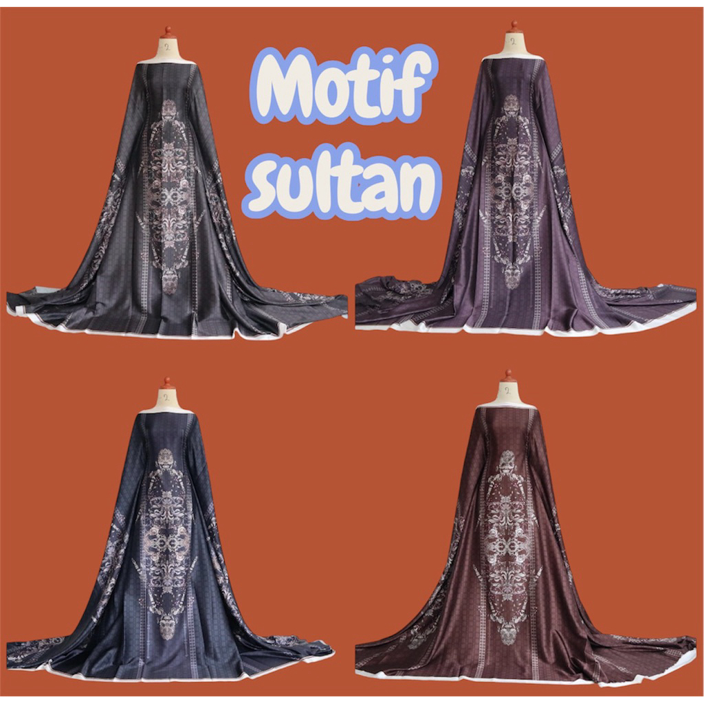 kain arabian sutra silk motif mewah terbaru mengkilap bahan gamis sarimbit baju lebaran meteran