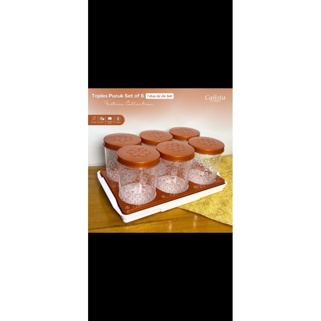 Toples Calista Set nampan Premium toples pucuk set 6 Calista