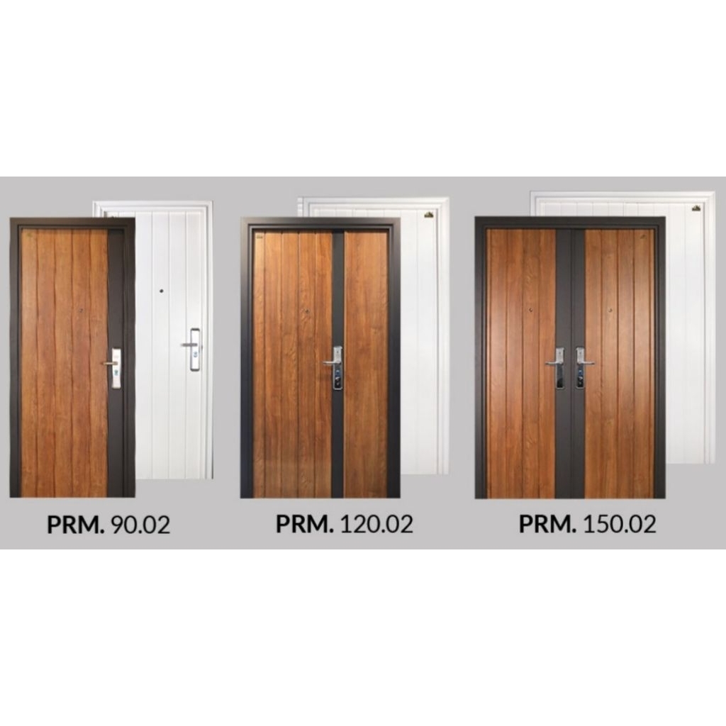 Pintu Baja Fortress Tipe Prime 90.02 Single Door, Prime 120.02 Mother & Son, Prime 150.02 Double Doo