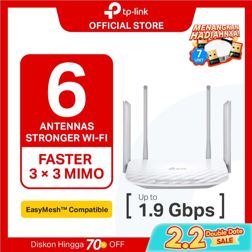 TP-Link Archer C86 | AC1900 WiFi 5 Router | Dual Band 2.4Ghz 5 Ghz | Gigabit | Mesh | Guest WiFi