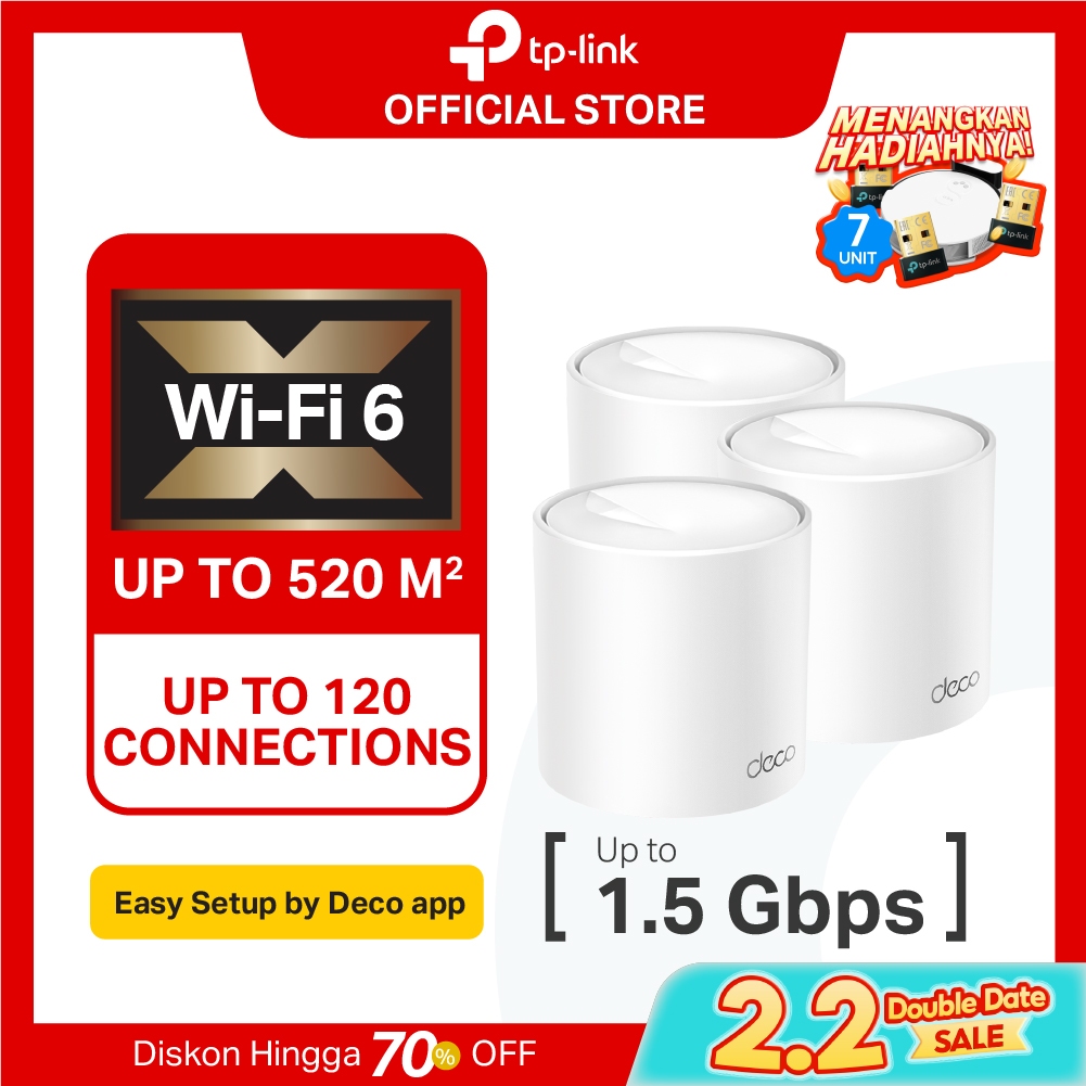 TP-Link Deco X10 | AX1500 Mesh WiFi 6 System | Dual Band | Gigabit | Whole Home Router | Extender