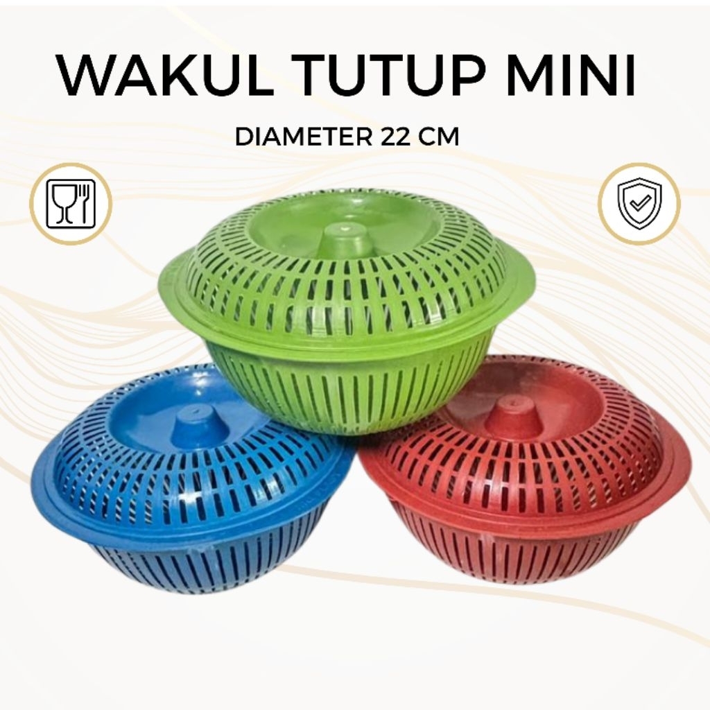 WAKUL TUTUP MINI DIAMETER 22 CM - WAKUL HAJATAN - PLASTIK, MURAH LEBAY