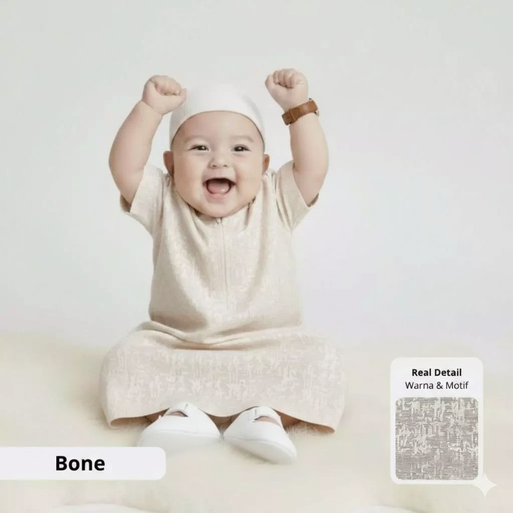 COD Baju Gamis Aqiqoh free pici Newborn Bayi Baru Lahir Usia 0-2 Tahun Laki Laki Cowok By Mybabyhija