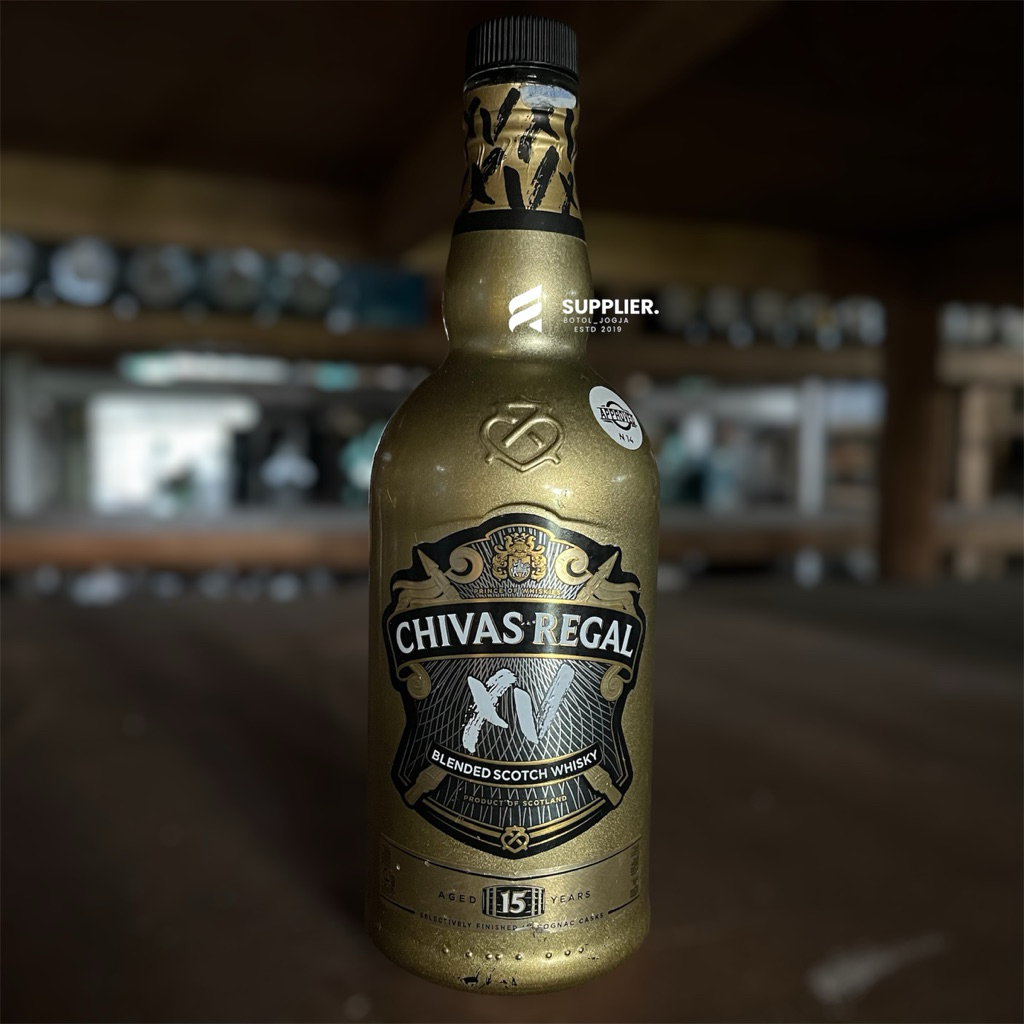 Botol kosong bekas untuk hiasan dan pajangan botol chivas regal XV bekas non dus