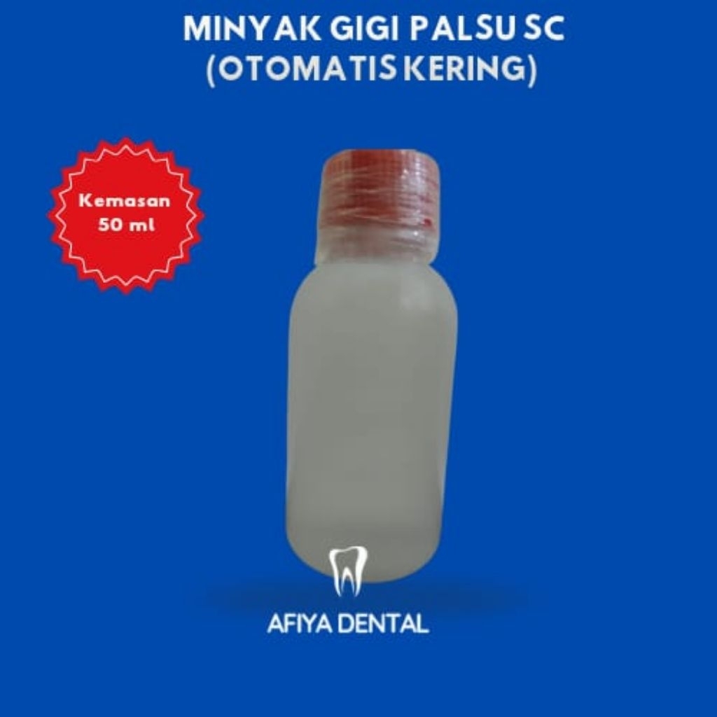 Liquid SC 50 ml (minyak gigi palsu otomatis) / kering sendiri.Bahan Dental /gigi palsu