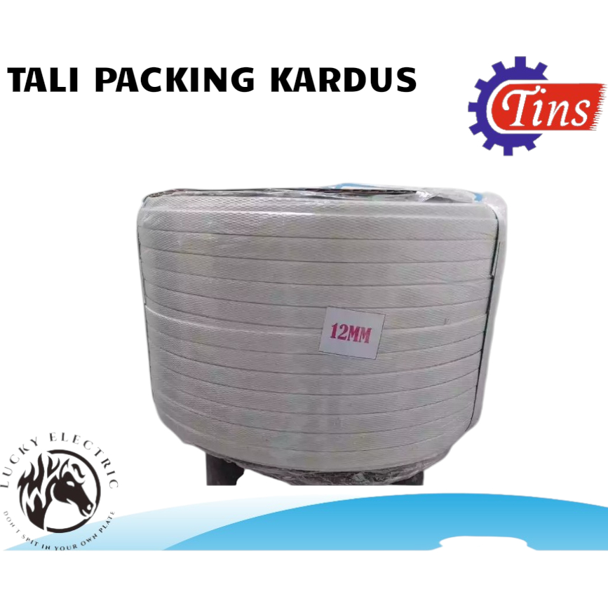 Tali Strapping Band/Tali Packing/Tali Klem - 12mm Putih 8Kg