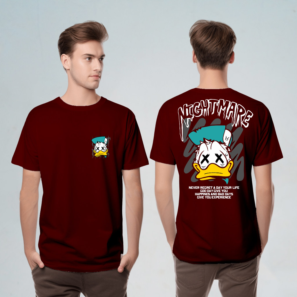 Kaos Nawasena Apparel Nightmare Cowok Cewek keren hitam biru muda 24s lengan pendek unisex