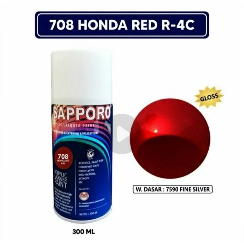 CAT SEMPROT PYLOX SAPPORO 701/708 HONDA RED CANDY TONE 300ml