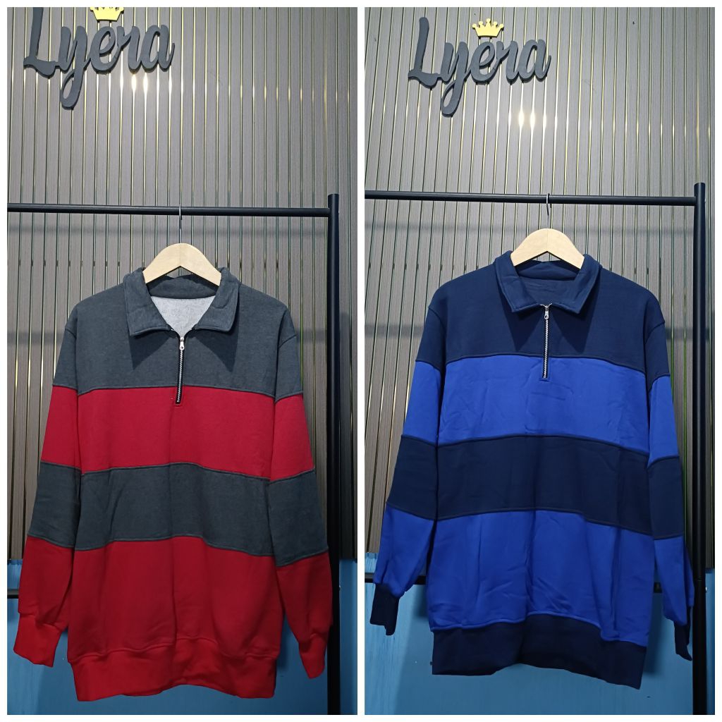 Sweater Rugby Salur Pria Wanita
