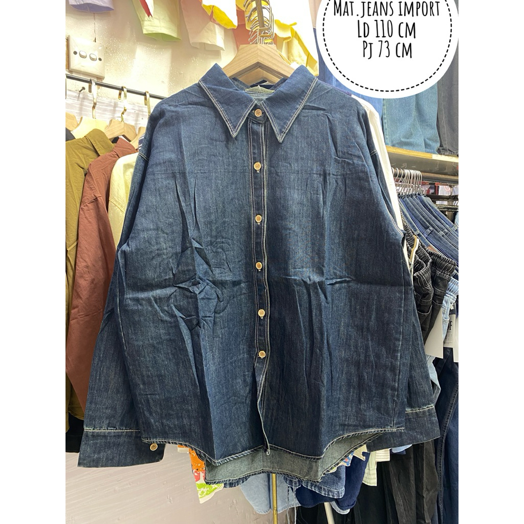 KEMEJA JEANS IMPORT WANITA