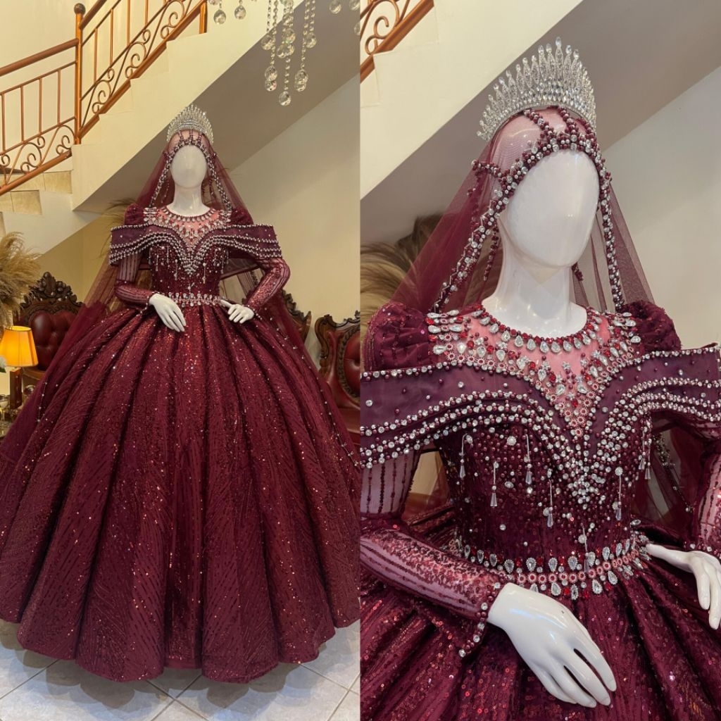 Gaun pengantin wedding | Gaun pengantin | Gaun pengantin mewah elegan