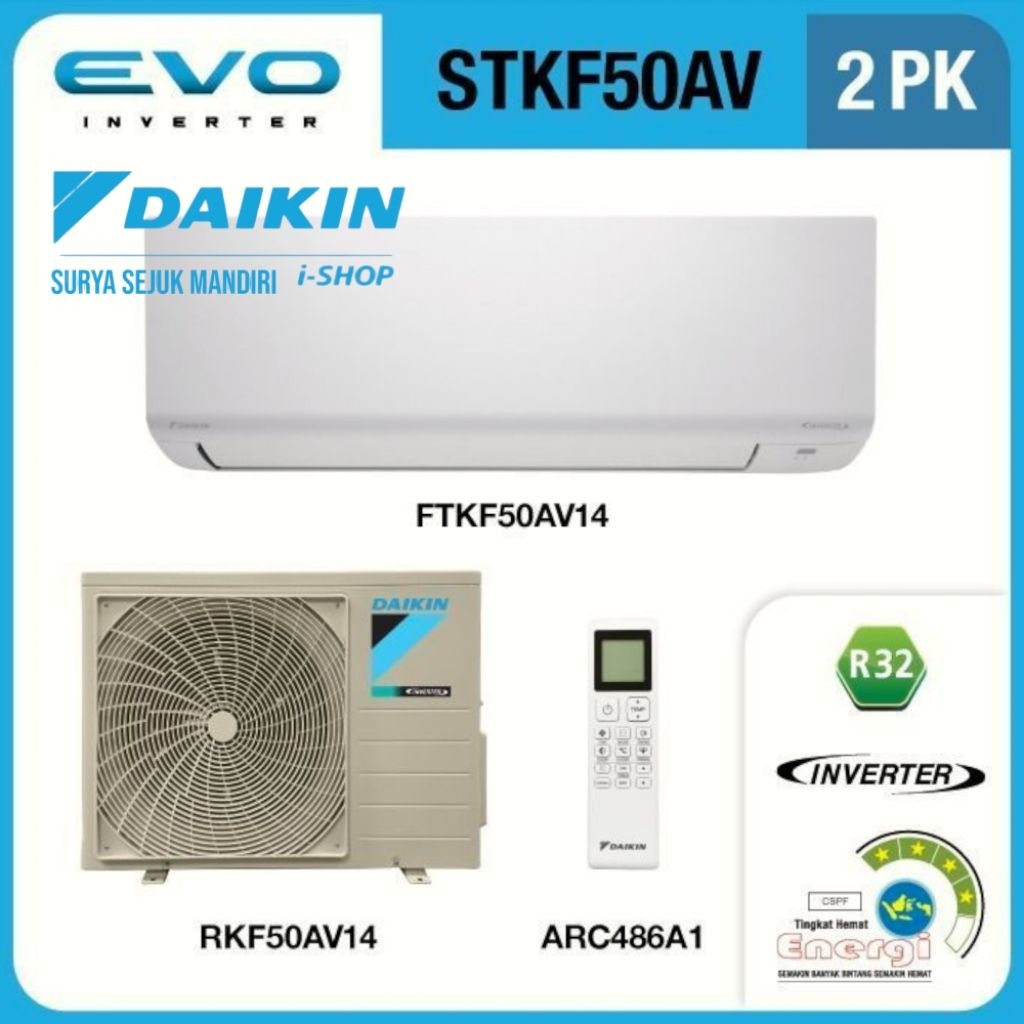 Ac Daikin Evo Inverter 2 Pk FTKF50AV Ac Daikin Inverter 2 Pk STKF50AV
