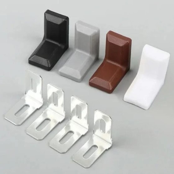 Siku Ambalan Plastik Trapes L / Siku L Penyangga Traves Penyangga Rak Lemari Biji Ambalan Lemari Pak