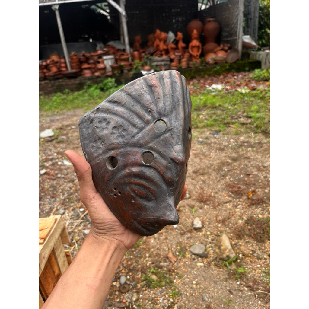 Pot 20cm Pot Dinding Pot Anggrek Pot Tempel Pot Tanaman Gerabah Tanah Liat