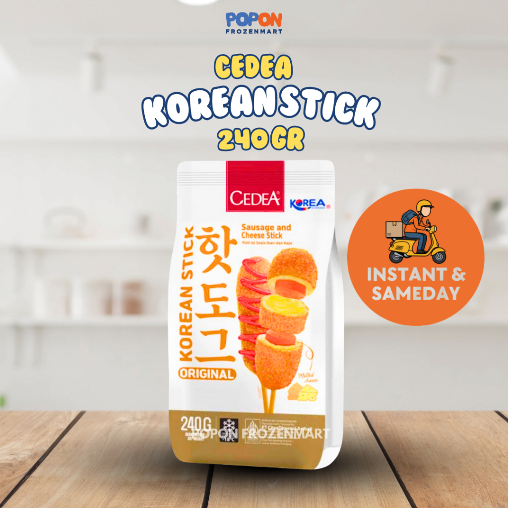 Cedea Korean Corndog Stik 240gr Isi 3 pcs | Camilan Korea Frozen Food | Instan & Sameday