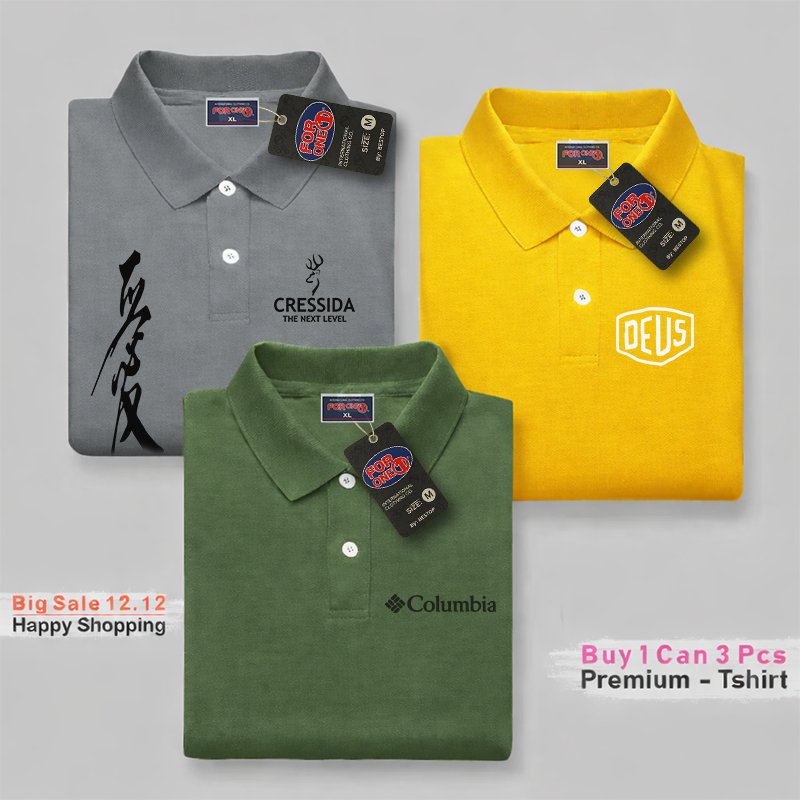 BUY 1 GET 3 PCS DAIWA Polo T-Shirt ST-51119 Lengan Pendek Kemasan Aman Desain Bagus