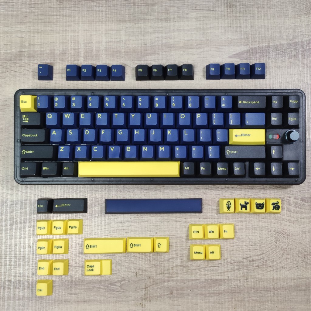Keycaps Fantech Grand Cobalt Maxfit70 Cherry Profile Keycap PBT Dye Sub Set Keyboard Gaming GT65 Spa