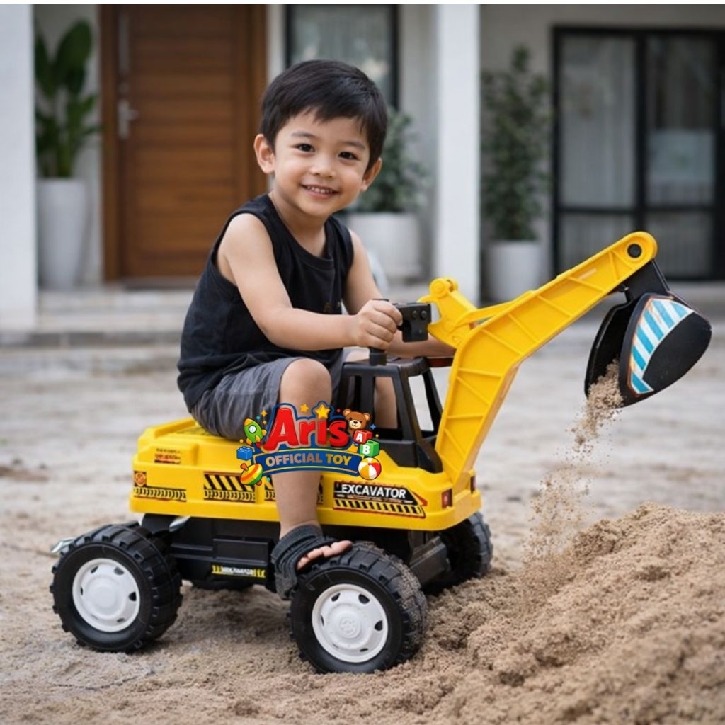 (ST 2121) Mainan Excavator Bisa Di Duduki Mobil Keruk Bego Besar Mainan Mobil Eksavator