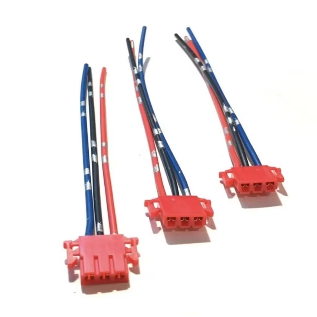 Soket Tombol 3 Kabel Saklar Fitting Lampu DIM Klakson Stater Sein Karisma / Supra / Beat / Revo Abs 