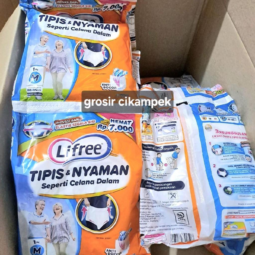 Popok dewasa LIFREE M/L/XL isi 4. popok celana dewasa - lifree M
