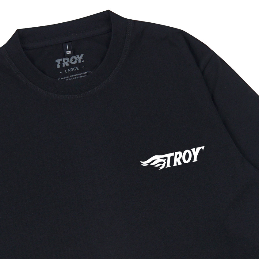 Troy Company Double Sleeve Longsleeve Black Stripe Ignite - Kaos Lengan Panjang Kaos Hitam Stripe DSD 3336