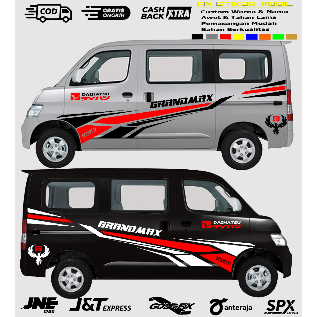 STICKER STIKER GRANDMAX LUXIO CUTTING STICKER MOBIL DAIHATSU GRANDMAX LUXIO