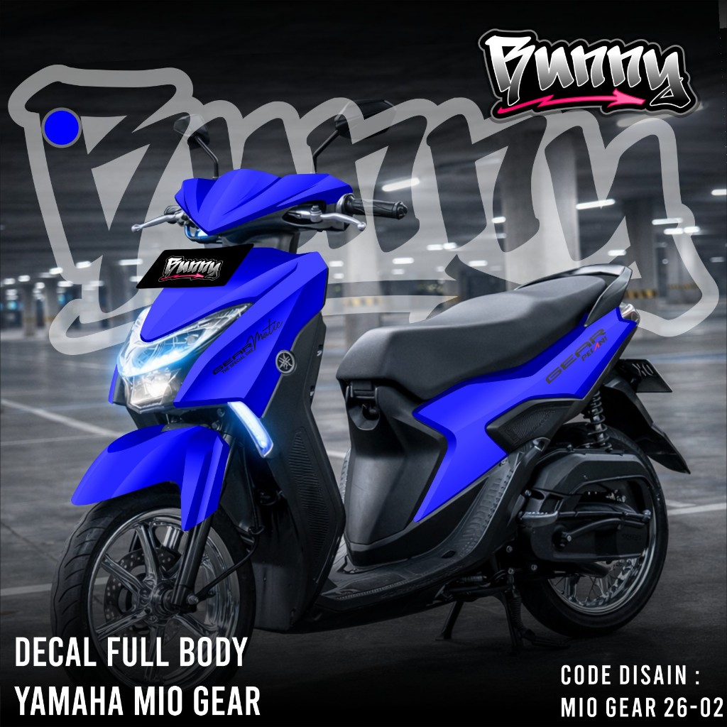 (COD) TERBARU Decal Sticker Motor Yamaha Mio Gear Tahun 2020 2021 2022 2023 2025 Full body - Stiker 