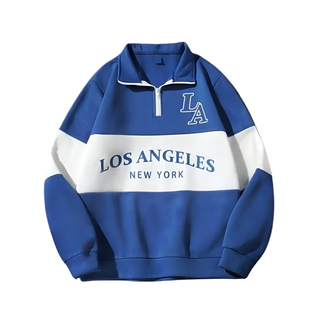 Sweater Oversize Sweater ZIpper Jumbo Sweater Kombinasi Fleece All Size S M L XL 2XL 3XL 4XL 5XL