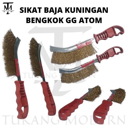 SIKAT BAJA KUNINGAN BENGKOK GG ATOM / SIKAT BAJA GERINDA / SIKAT BAJA BOR / SIKAT BAJA KAWAT