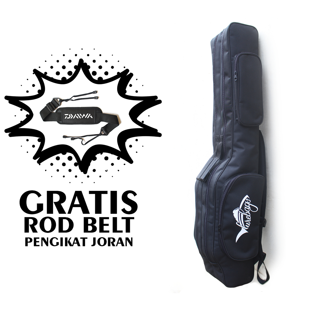 Tas Joran Pancing Bahan Terpal Truck Tebal Model Ransel Gendong Double 2 Ruang Lurebags