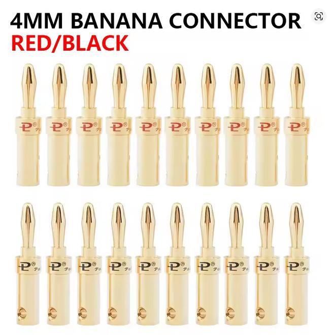 jack banana male 4mm pailic palic gold plate jack banana tembaga 4 mm