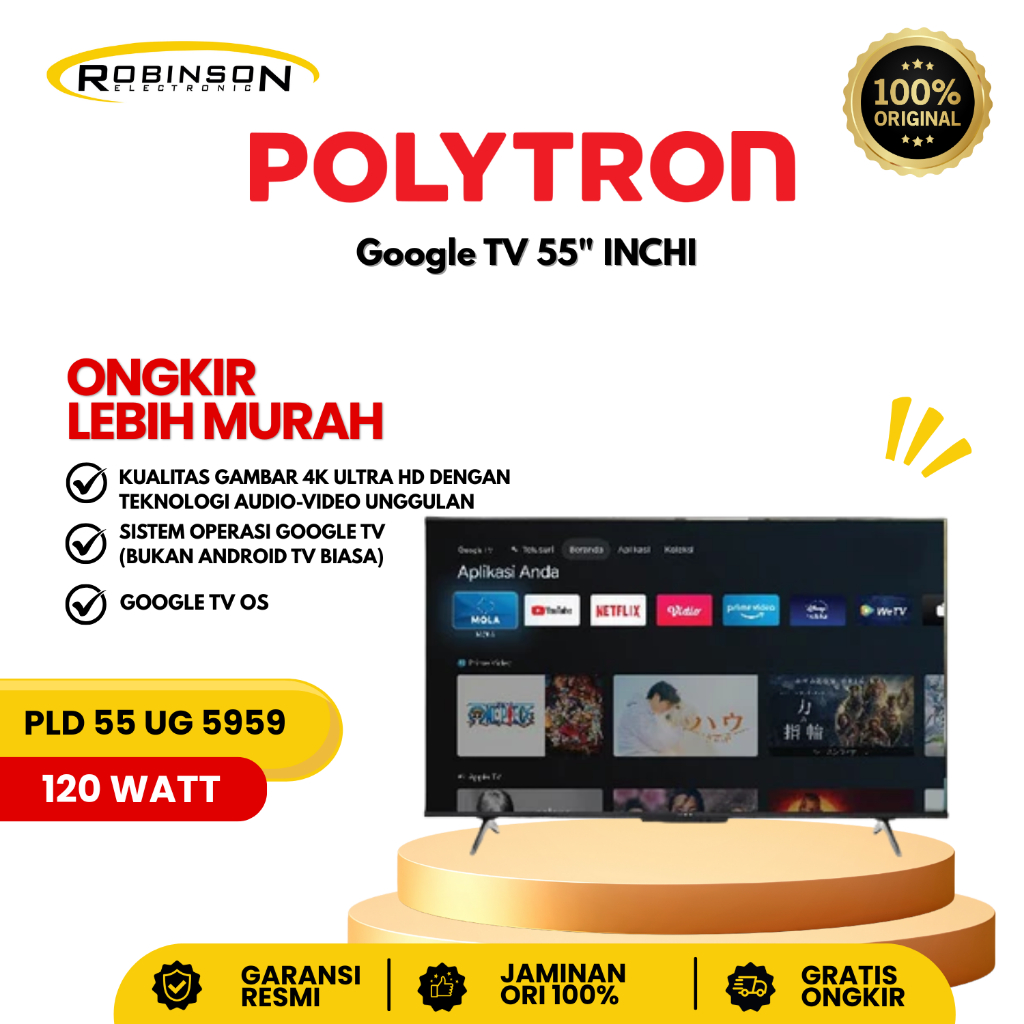 LED TV Polytron 55inch PLD 55 UG 5959 Android TV