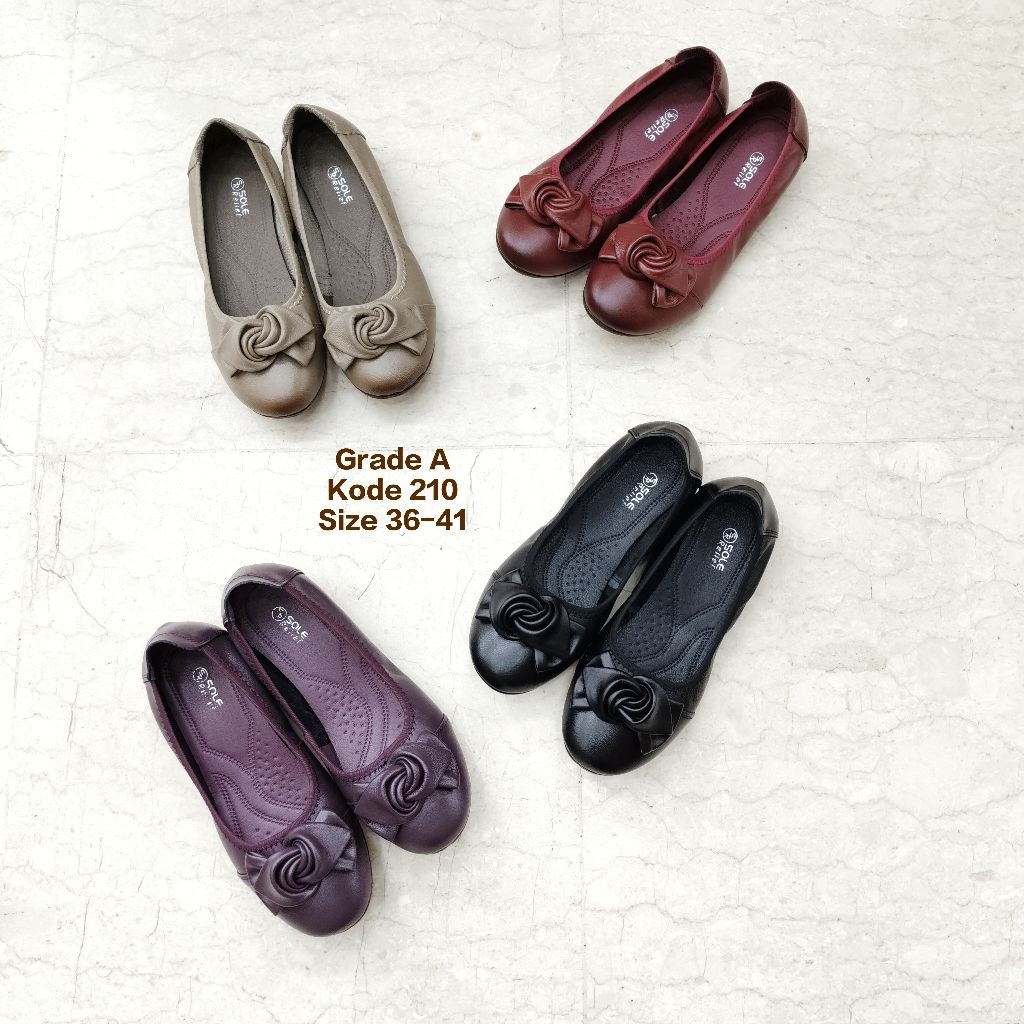 GRADE A / 210 / SEPATU WANITA / KULIT SAPI / FLATSHOES / IMPORT