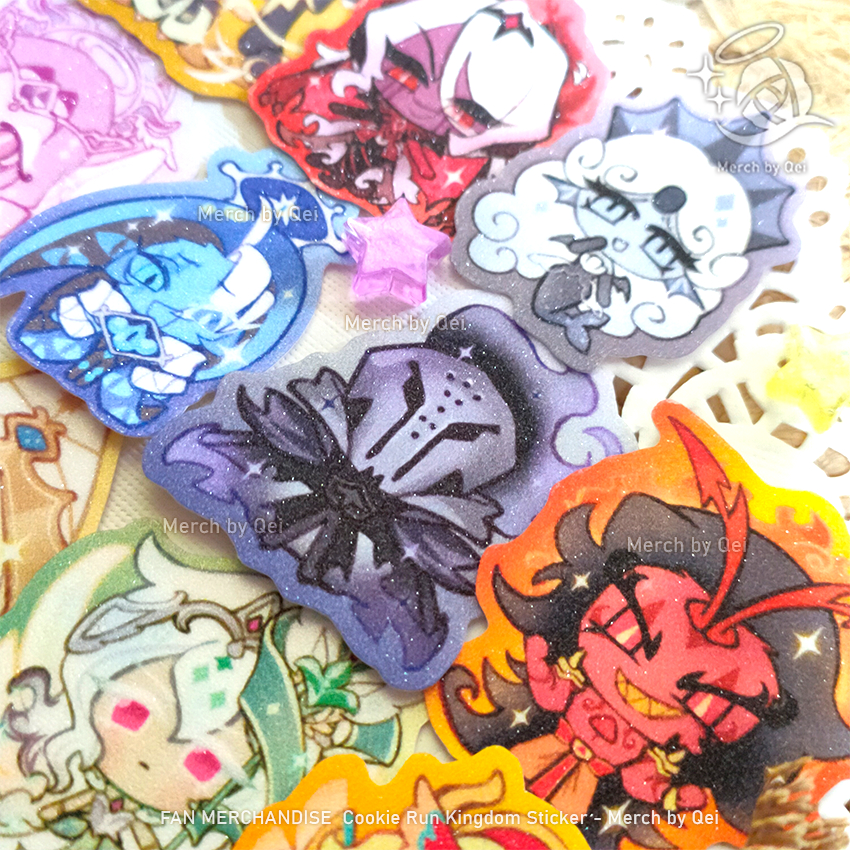 [SATUAN] Stiker COOKIE RUN KINGDOM Vinyl Sticker Fanart Merchandise - MERCH BY QEI