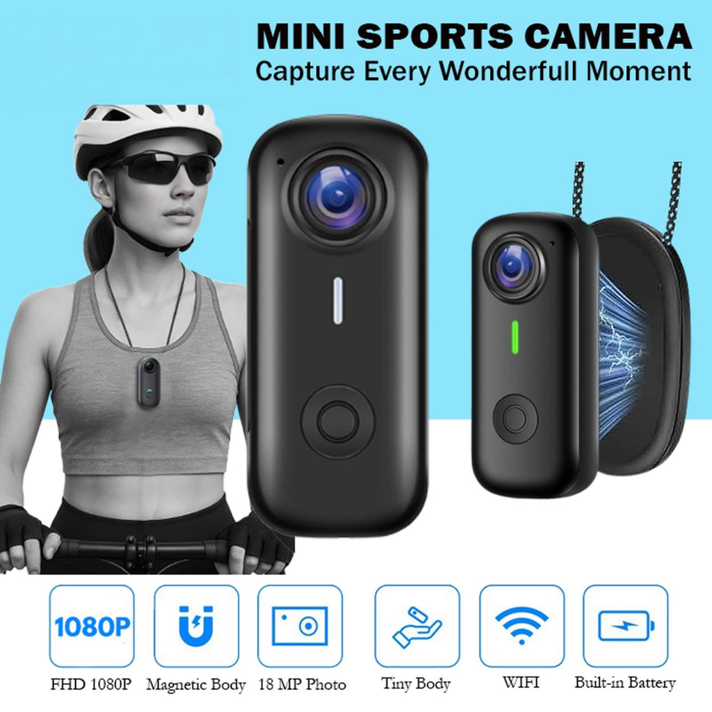 Magnetic Portabel Mini Sport Camera Action M11 WIFI FHD 1080P 18MP