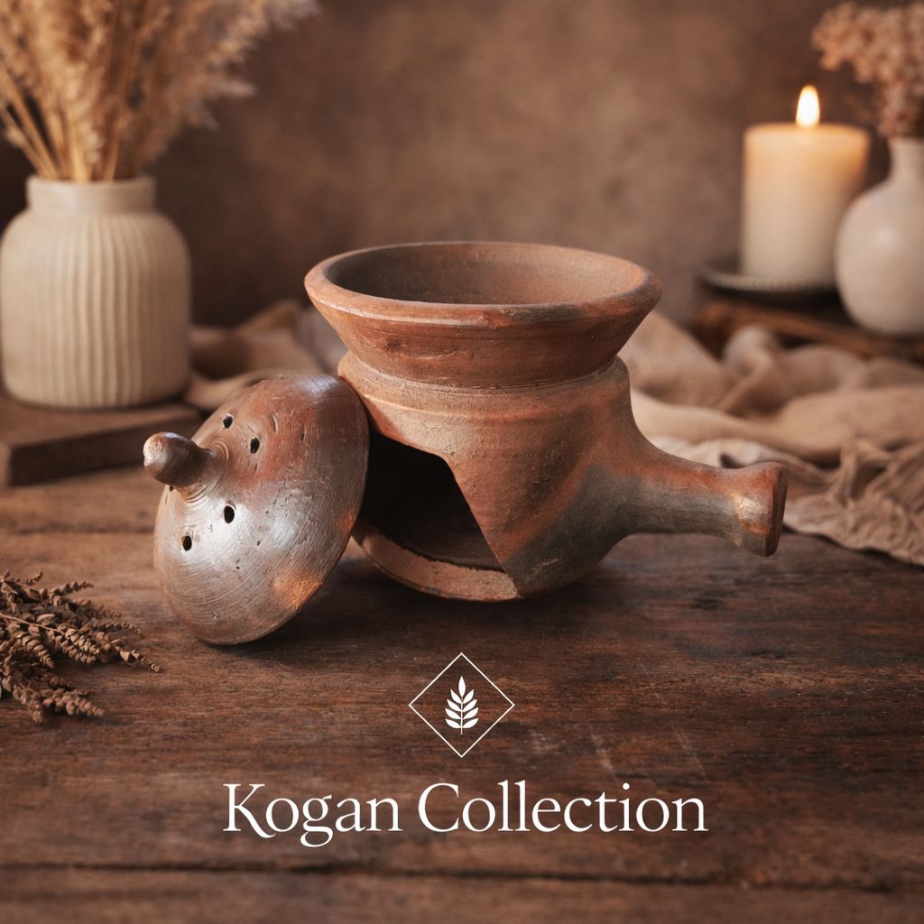 TUNGKU RATUS GERABAH TANAH LIAT, TUNGKU AROMA TERAPI TANAH LIAT TUTUP 10x10CM