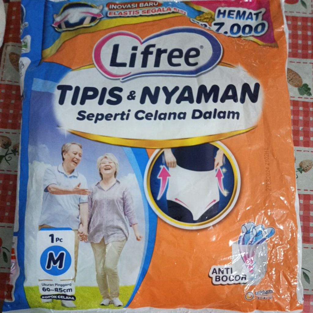 Lifree M-popok celana dewasa satuan