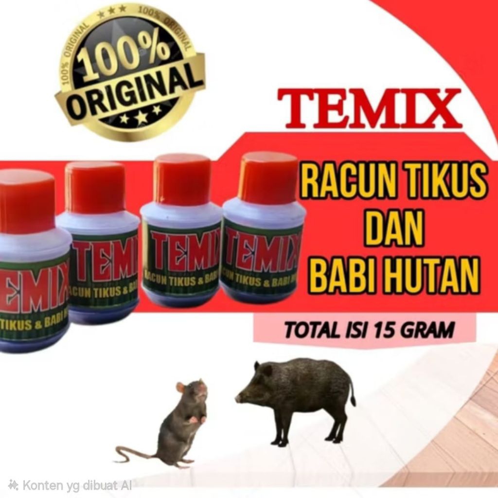TEMIX / TIMEX RACUN TIKUS DAN BABI HUTAN TEMIX DEVINDO ISINYA LEBIH BANYAK