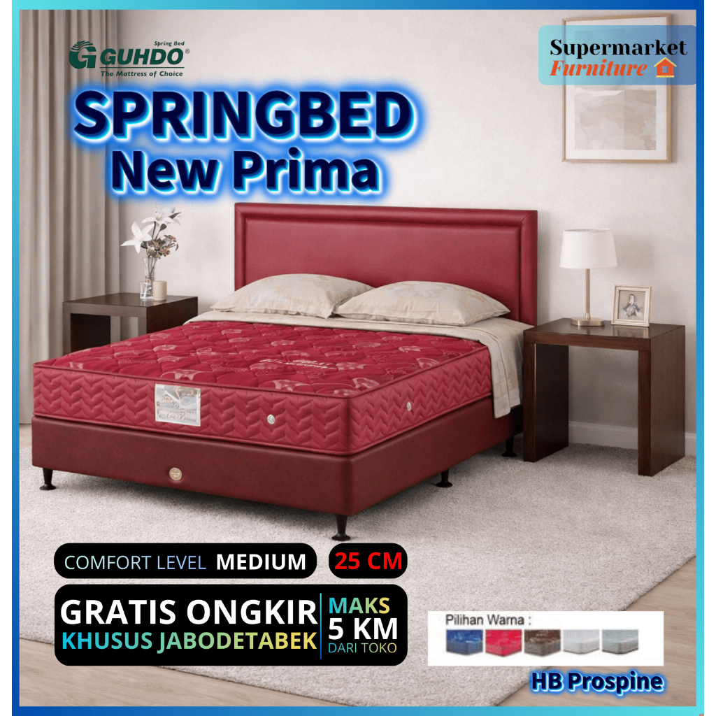 GUHDO SET Spring bed New Prima 160x200cm HB Prospine Full set